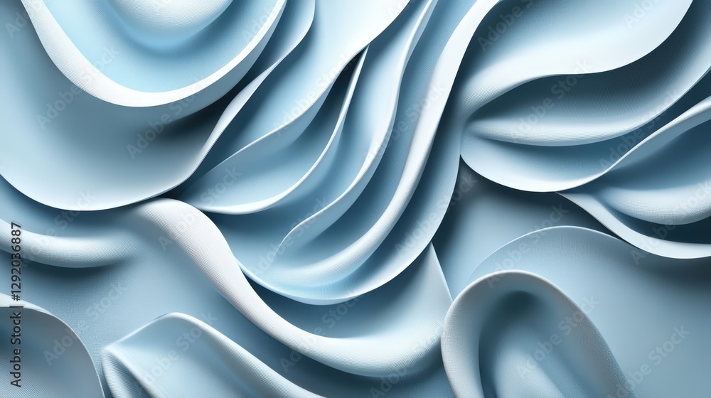 Aufkleber blue background with wavy waves creating an abstract visual composition with photo element