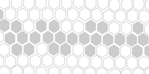 Abstract white and grey hexagon technology geometric pattern concept white background. Use for template, wallpaper, website vector illustration.
