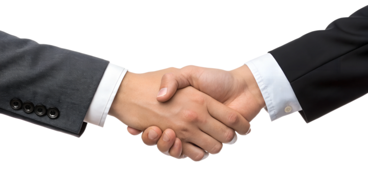 Human handshake on white, professional handshake on white background, Cut Out