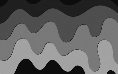 Elegant, flowing waves of black satin fabric create a seamless pattern, displaying a hyper-realistic texture with a luxurious and sophisticated feel perfect for dark-themed designs.