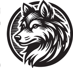 Fototapeta premium wolf head vector