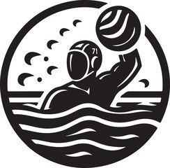 Black and white wolf illustration