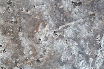 Melted ice on the ground
