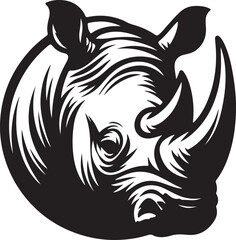 vector illustration of a black and white horse