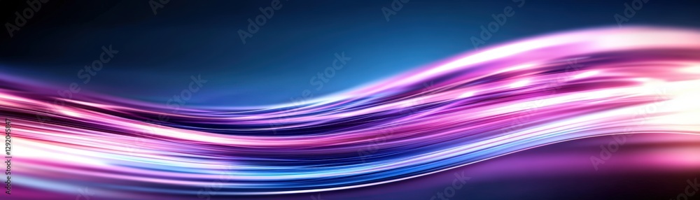 Poster abstract background with wavy lines and a photo overlay in soft colors and fluid shapes