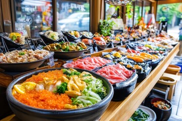 Fototapeta premium Japanese food banner