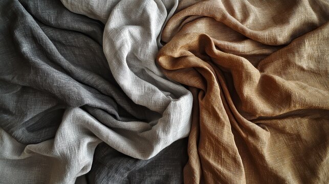 Layers of linen draped in soft circular loops