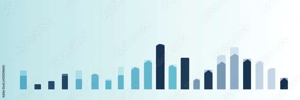 Fototapete bar chart highlighting sales growth from low performance to significant increase over time. generati