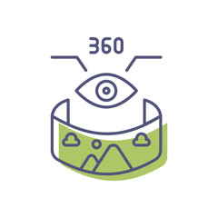 360 View Vector icon