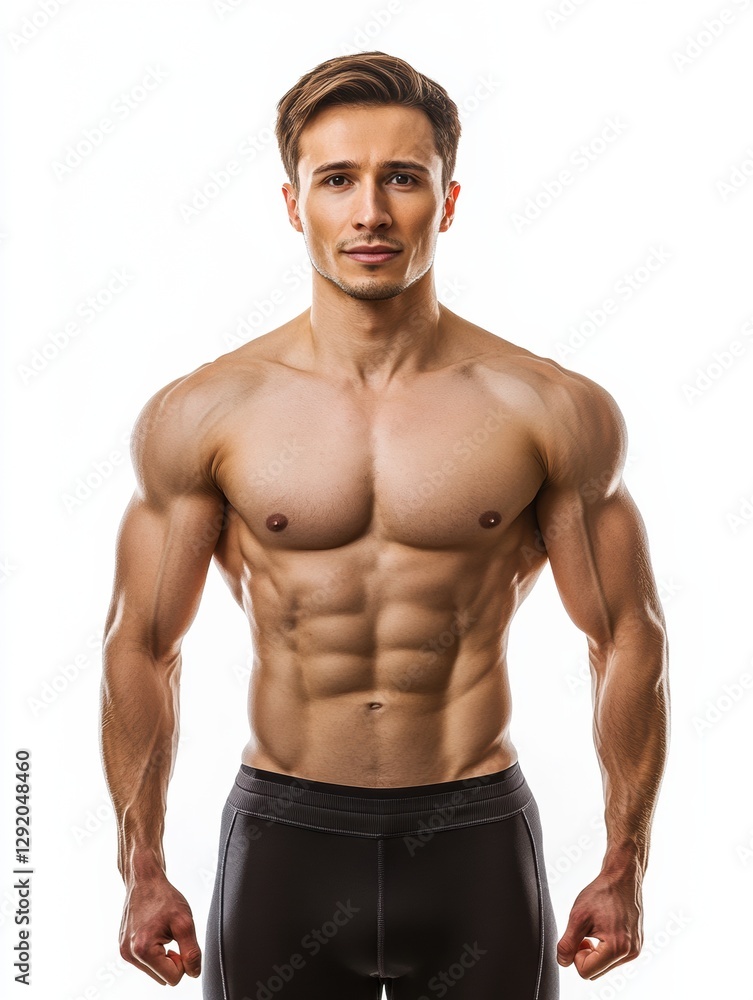 Poster body transformation journey showcasing before and after results in a realistic medical photography s