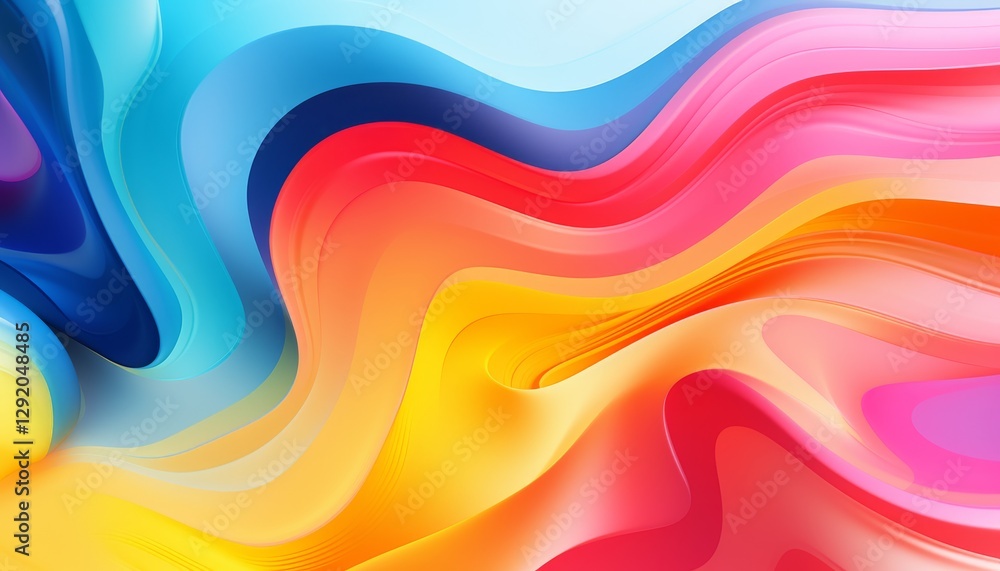 Poster abstract colorful waves swirling fluid design dynamic motion background for creative projects.