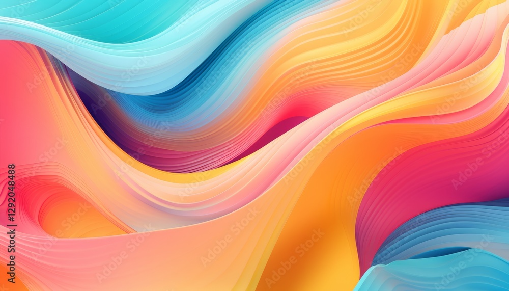 Poster abstract colorful waves swirling fluid design dynamic motion background for creative projects.