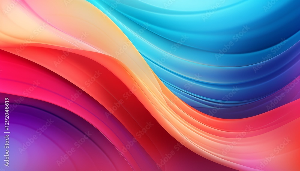 Poster abstract colorful waves swirling fluid design dynamic motion background for creative projects.