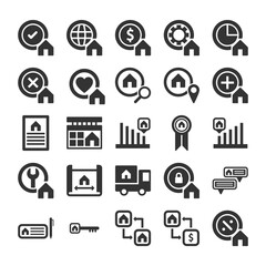 Real Estate & Property Icon Set