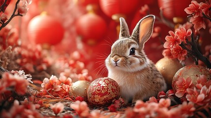 Traditional Lunar New Year holiday setting photo