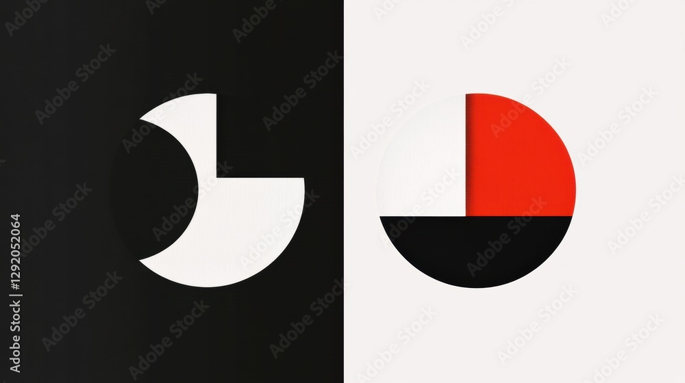 Aufkleber Comparison of outdated logo and modern sleek redesigned logo showcasing branding evolution and creative innovation. Generative AI
