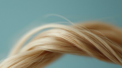 Fototapeta premium Golden Waves: Abstract Macro of Blonde Hair Texture