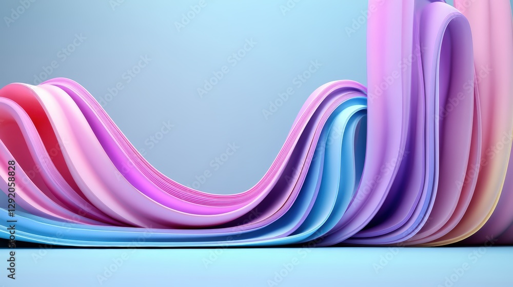 Poster colorful abstract background with curved shapes and dynamic visual elements in vibrant hues