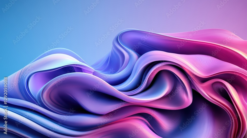 Aufkleber abstract background with smooth flowing lines in various colors and soft gradients for design projec