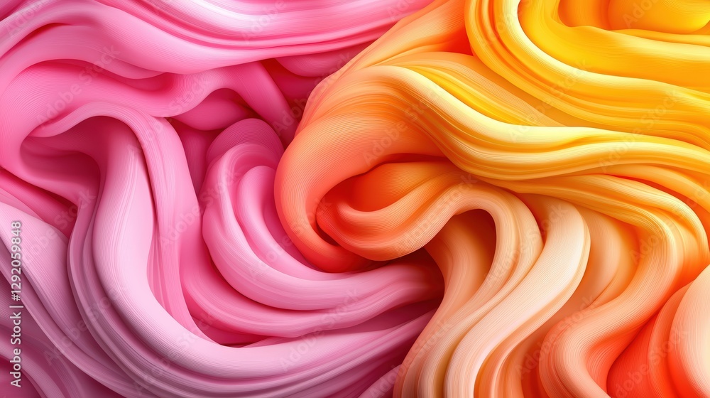 Poster abstract colorful fluid background with vibrant swirls and waves in a dynamic fluid art design