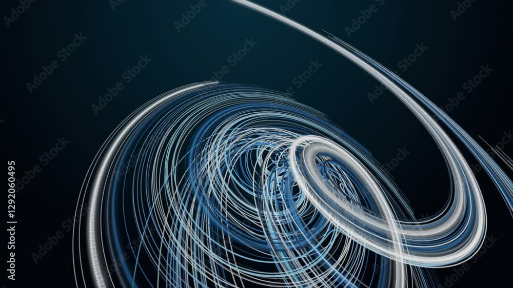 Poster futuristic video animation with stripe wave object in slow motion, 4096x2304 loop 4k