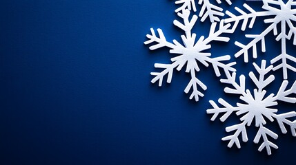 Snowflakes cluster on gradient backdrop. Ideal for holiday card, winter backgrounds, or festive seasonal designs