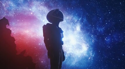 Obraz premium Woman Experiencing a Breathtaking Virtual Reality Display