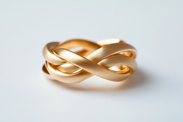gold ring with entwined strands