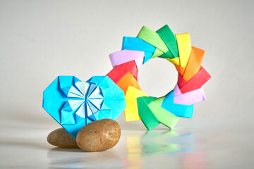 Series of Colorful Paper Hearts, Celebration of Love