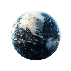 Vibrant depiction of Earth showcasing its diverse landscapes against a pure Transparent background, Planet on PNG background