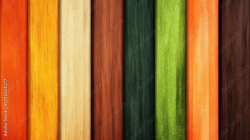 Poster collection of various colored wood textures for background and design use