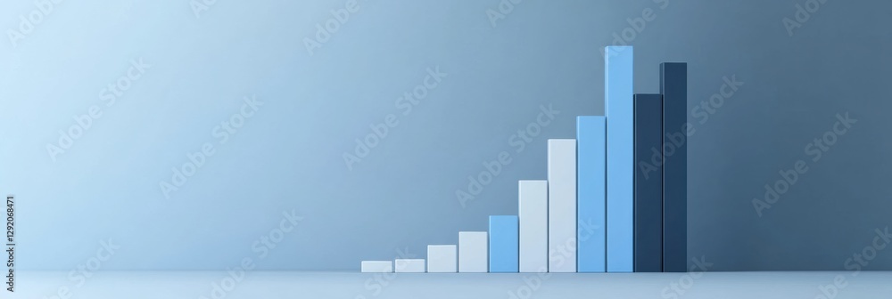 Poster Comparison of low sales and significant growth through bar chart representation for strategic analysis. Generative AI