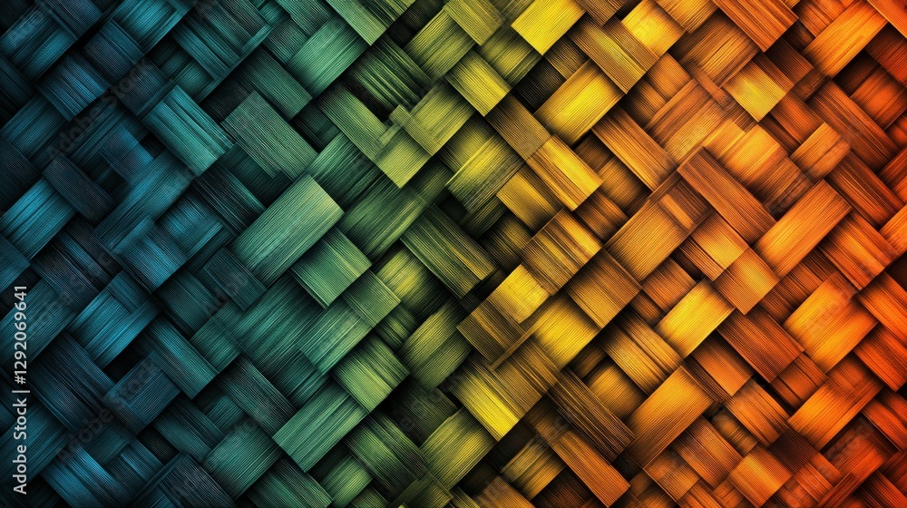 Poster colorful background pattern of squares with photo space for design and creative projects