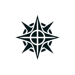 Abstract geometric logo vector element.