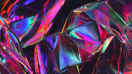  iridescent neon glitch