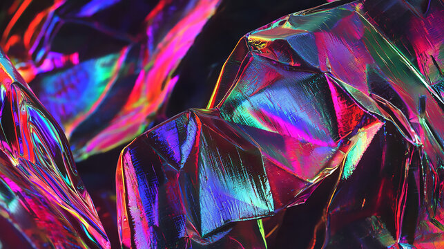  iridescent neon glitch - Powered by Adobe