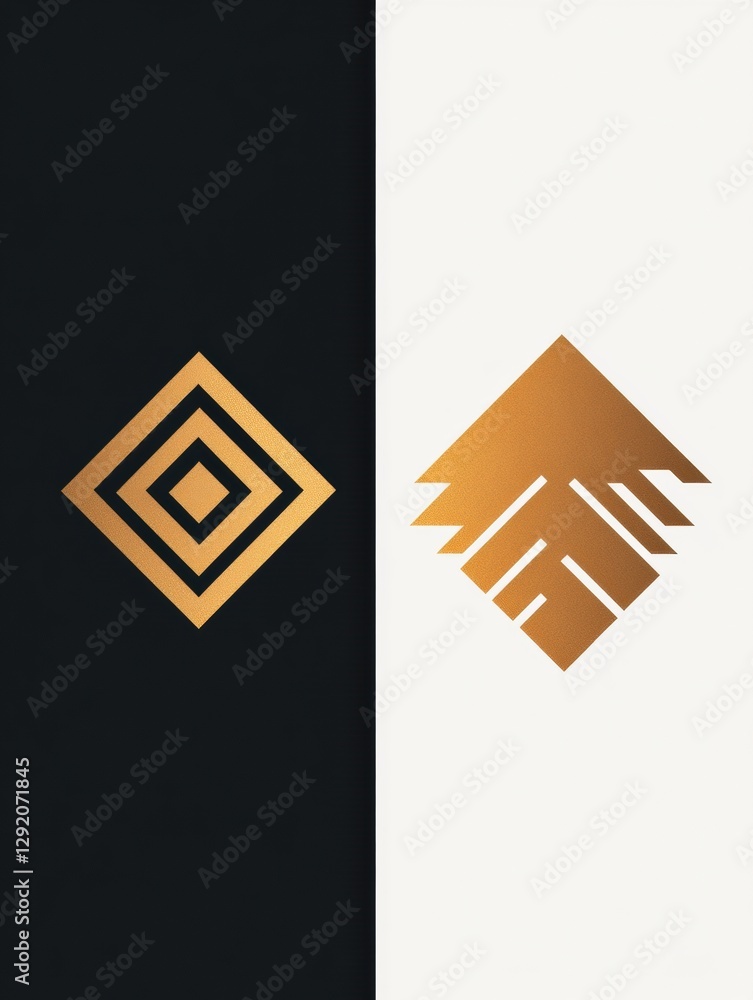 Leinwandbilder modern branding transformation showcased through redesigned logo juxtaposed with outdated version. g