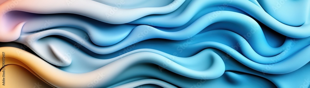 Poster abstract background featuring wavy shapes with a blend of colors and smooth gradients for design use