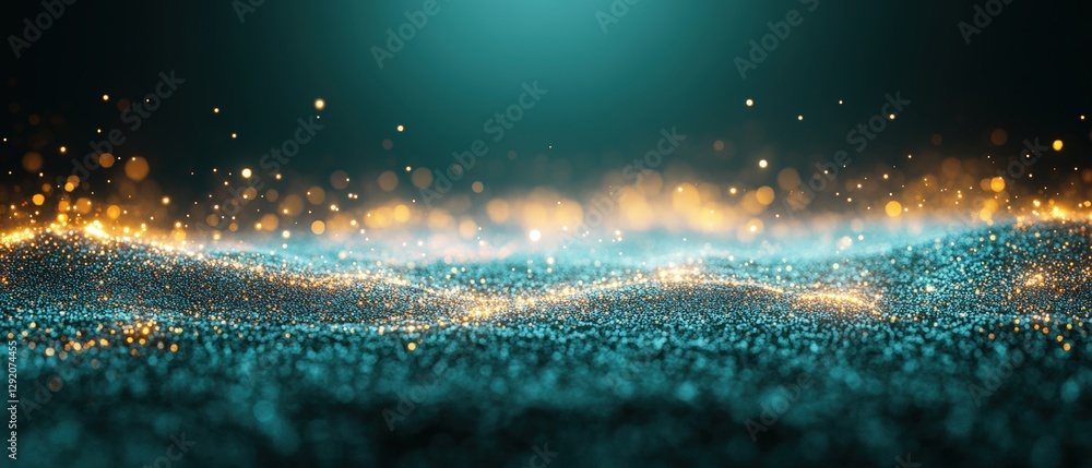 Aufkleber abstract background with glowing particles and sparks creating a vibrant and dynamic visual effect