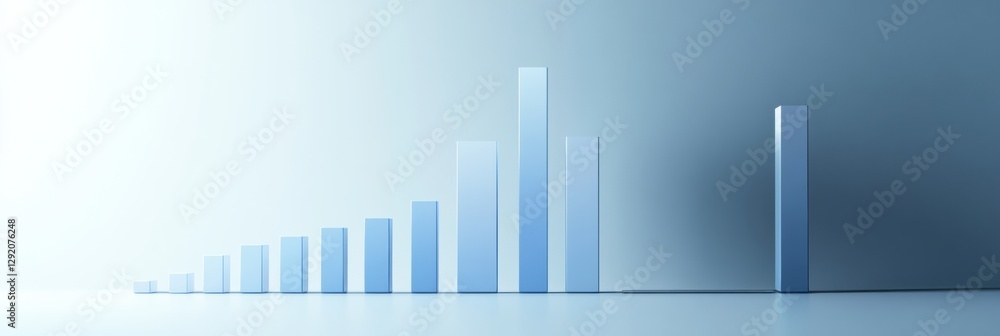 Leinwandbilder sales growth transformation shown in before and after bar chart depicting low sales and exponential 