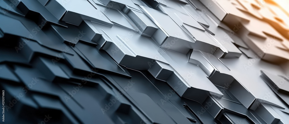 Poster abstract 3d background featuring colorful cubes and geometric shapes in a modern style