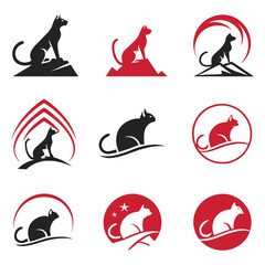cat icons set