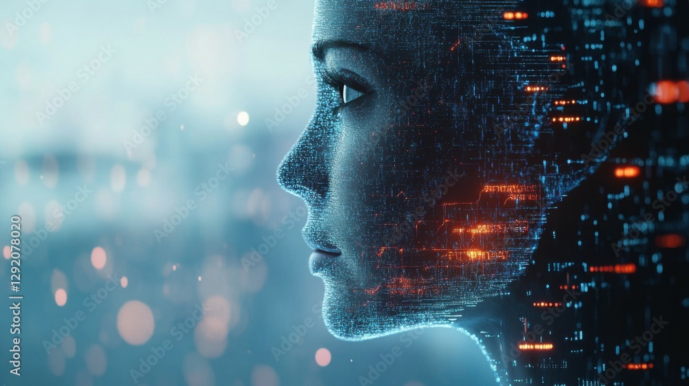 Poster ai (artificial intelligence) concept. deep learning. mindfulness. psychology.brain nervous system co