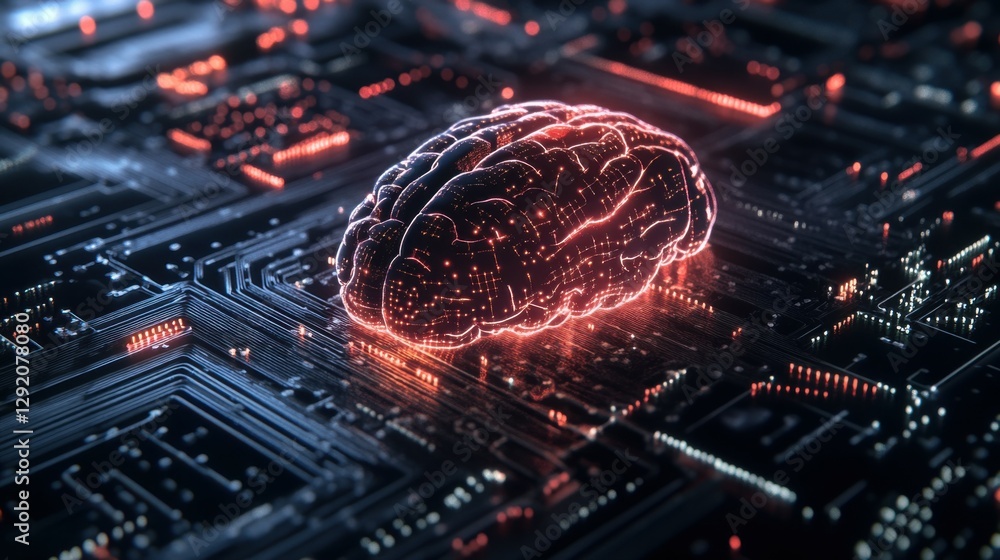 Poster ai, ml, nlp integration in data processing gears, algorithms, real time decisions visualized