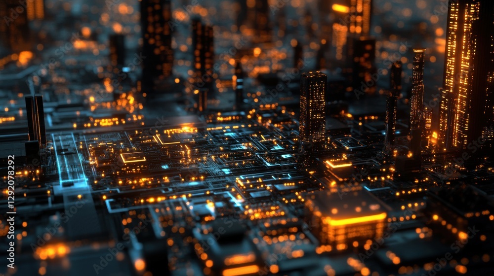 Poster tech and data processing on a global scale picture