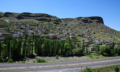 A landscape view from Gore Town in Nevsehir, Turkey