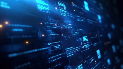 A digital representation of compliance standards on a blue screen, featuring checkboxes and policy documentation, showcasing adherence to regulatory guidelines