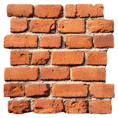 Obraz premium Classic brick wall texture with rustic appearance , isolated on a transparency background
