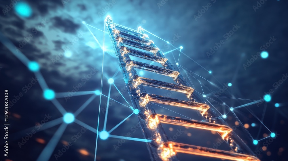 Aufkleber ascending digital ladder exploring connectivity and innovation in a tech-driven environment