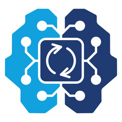 Intelligent Automation Solid Blue Icon